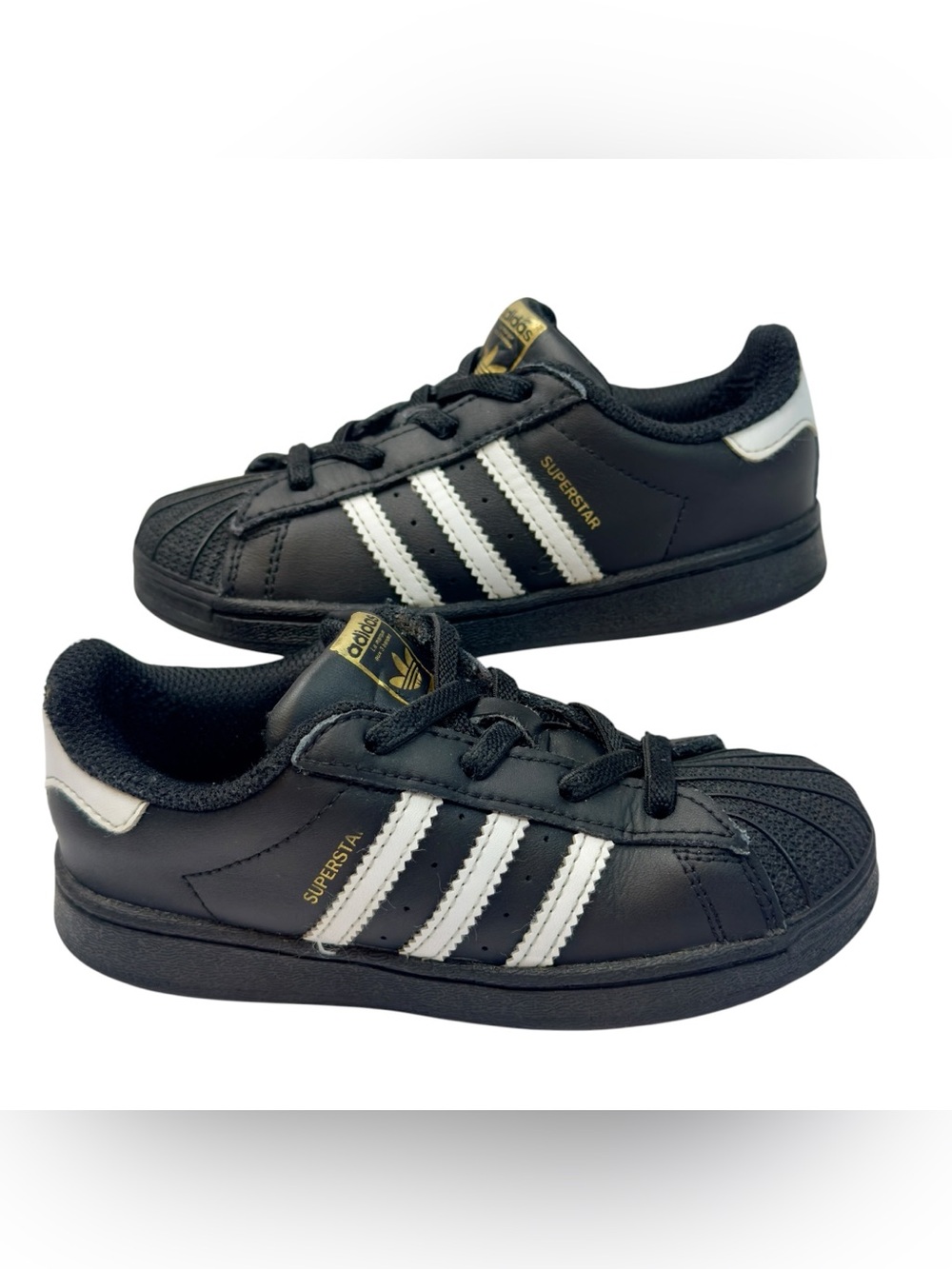 Toddler Kids Sneakers Shoes Adidas Superstar EL I  EF5396 Black Size 10K Black